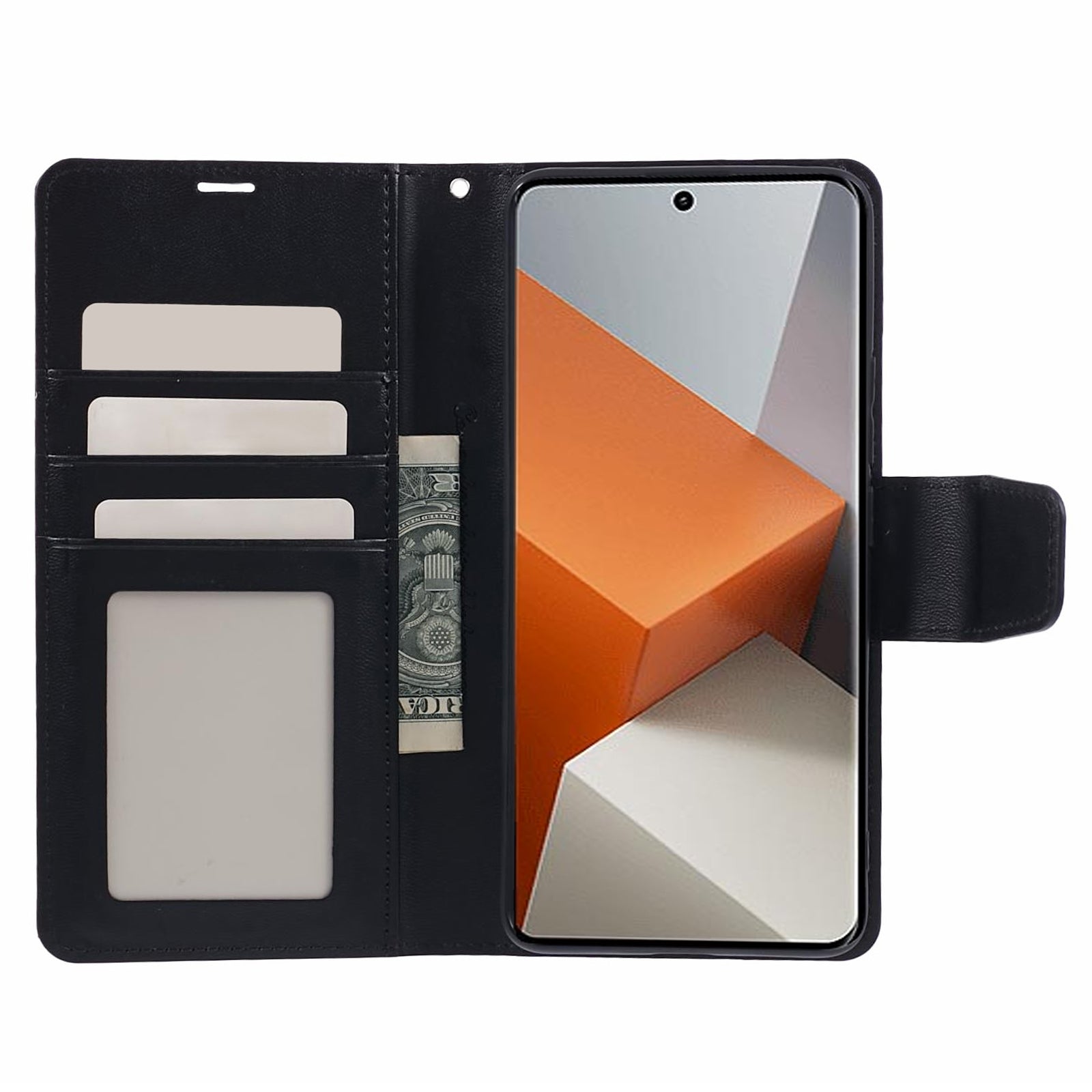 HANMAN Mill Series for Xiaomi Redmi Note 13 Pro+ 5G Case PU Leather Wallet Phone Stand Cover - Black HANMAN Mill Series for Xiaomi Redmi Note 13 Pro+ 5G Case PU Leather Wallet Phone Stand Cover - Black